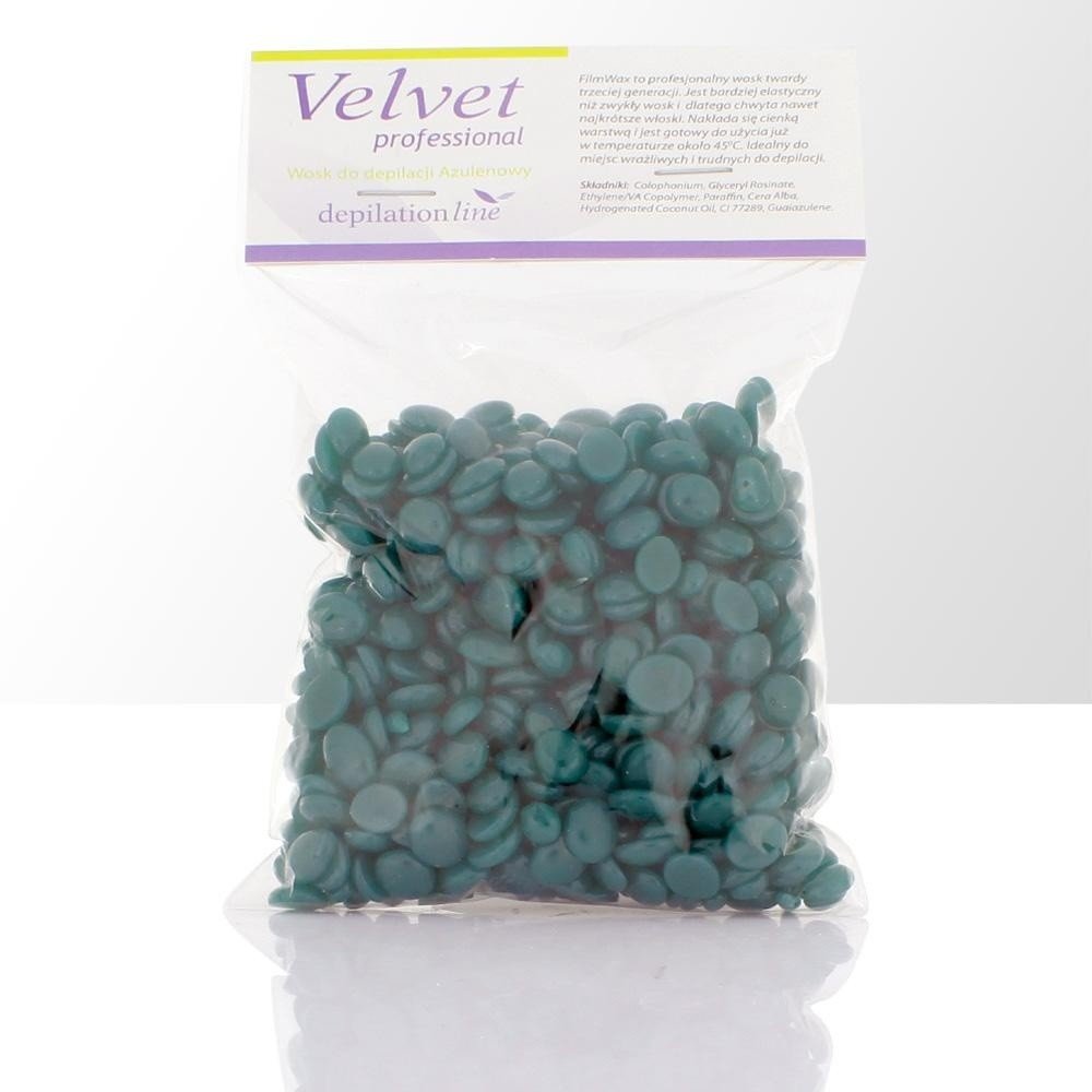 velvet filmwax wosk do depilacji azulenowy 100g