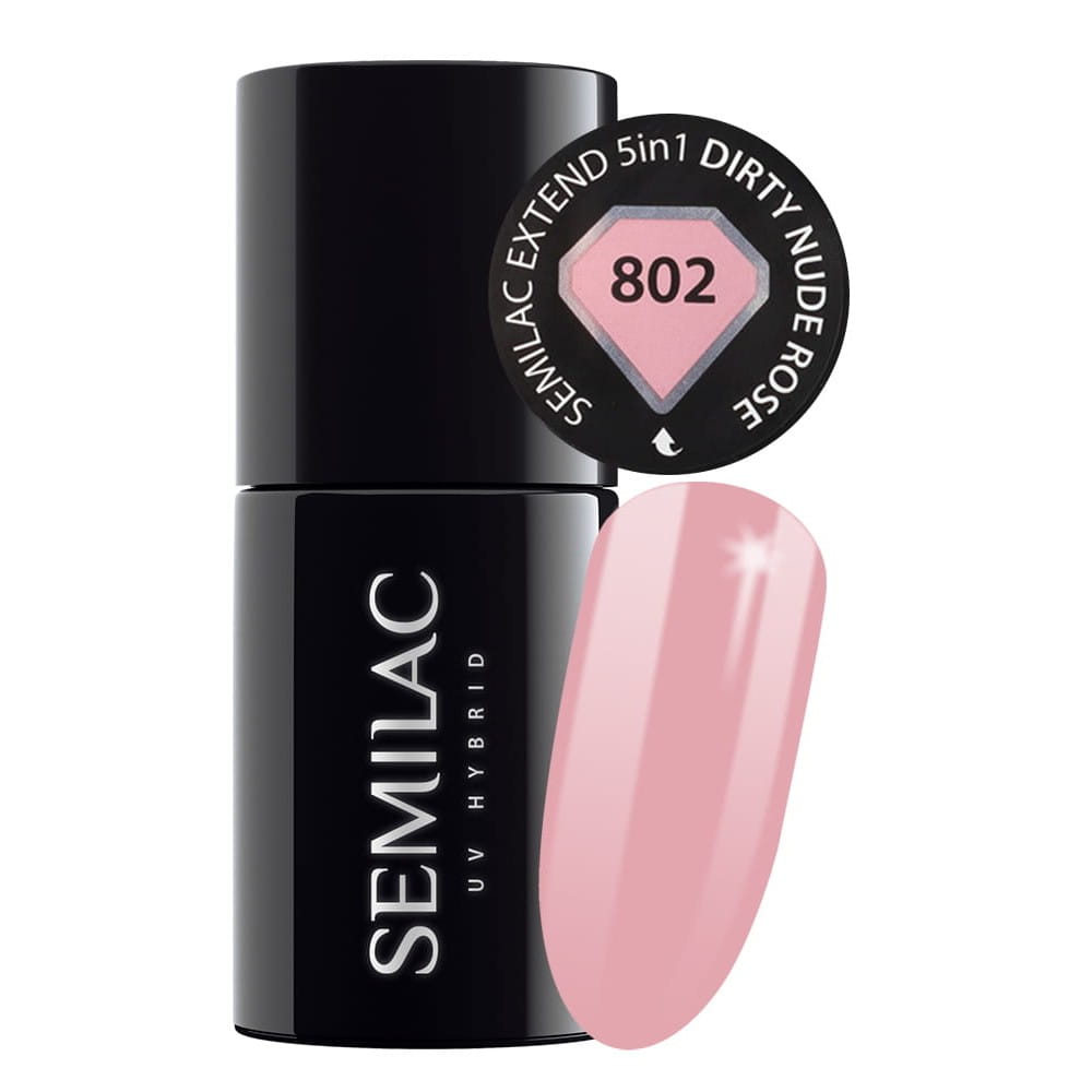 802 semilac extend 5in1 dirty nude rose 7ml