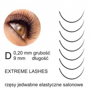 extreme lashes rzesy jedwabne d 020 9mm