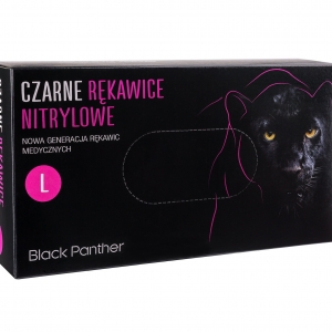 rekawice nitrylowe a 100szt l czarne black panther