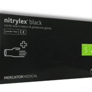 rekawice nitrylowe a 100szt s czarne nitrylex